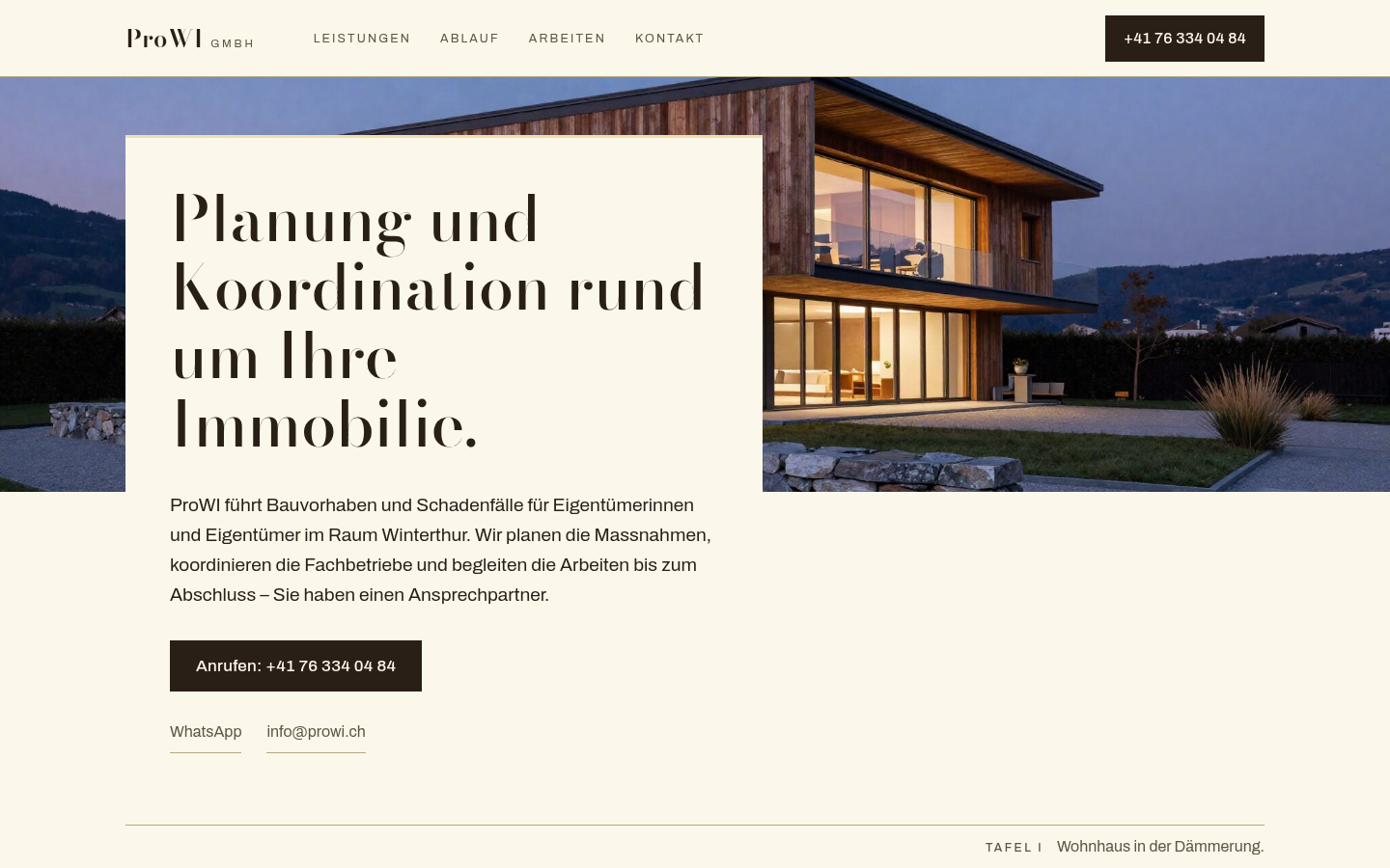 Vorschau von Entwurf 1, Objektdossier